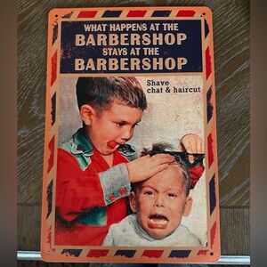 Barbershop Retro Metal Sign 8x12 new in packaging